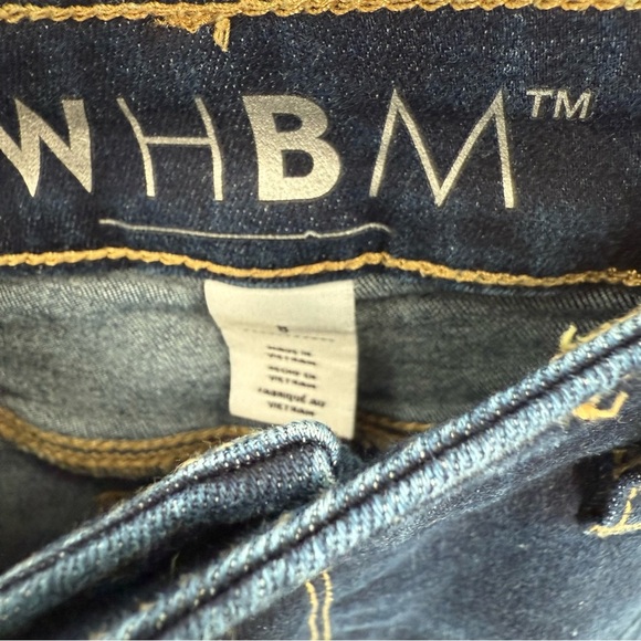 White House Black Market Women's Bermuda Denim Shorts Size 8 Cuffed Jean stretch - Picture 5 of 9